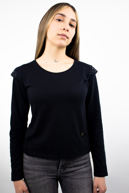 Polera Manga Larga Strass Femme 0305