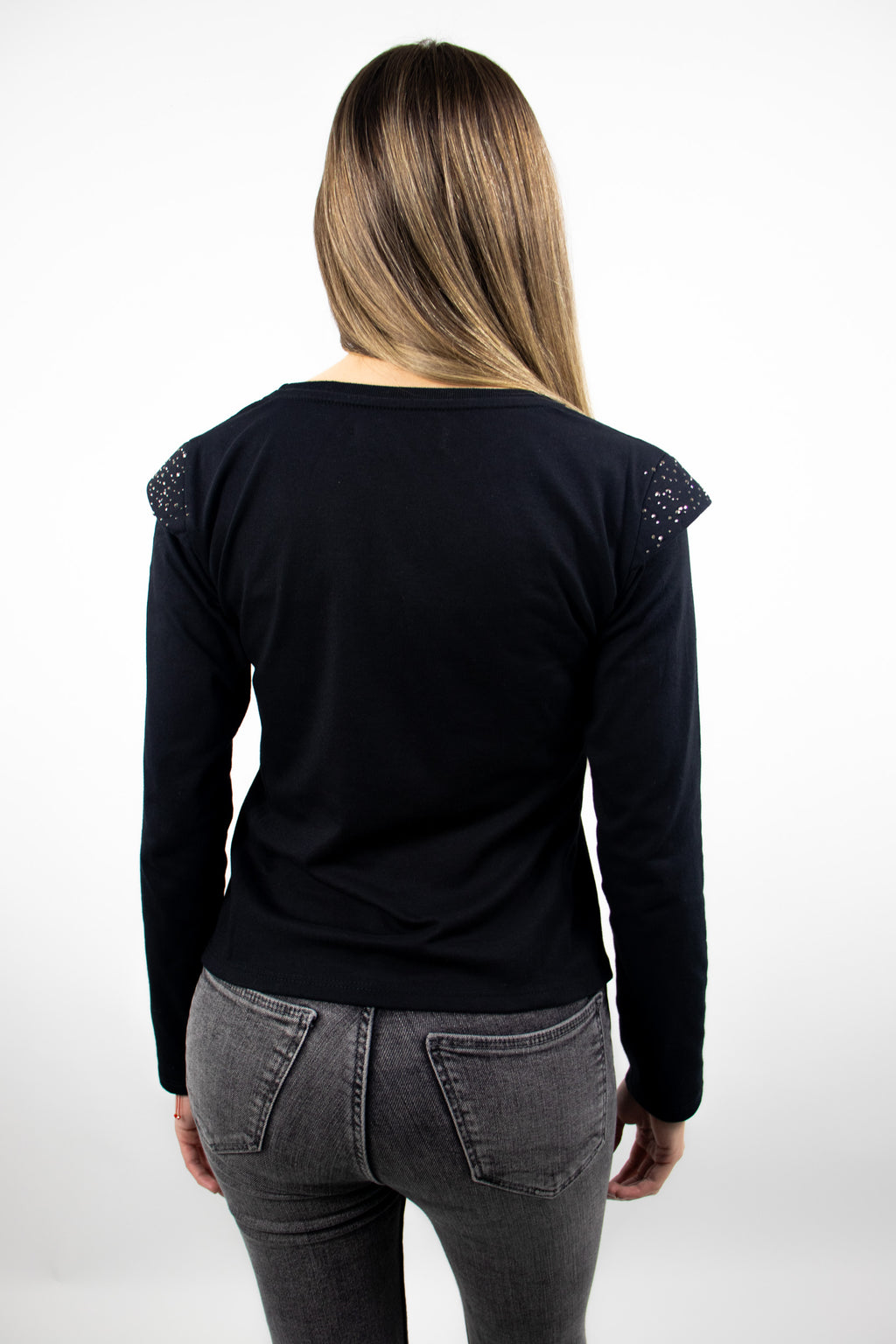 Polera Manga Larga Strass Femme 0305