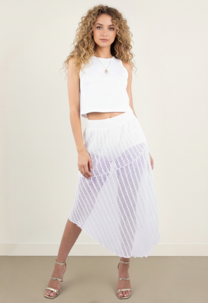 Falda Malla Sicilia Blanco