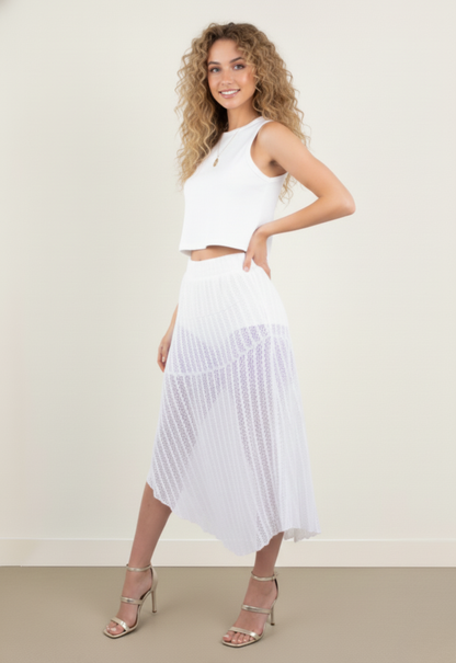 Falda Malla Sicilia Blanco