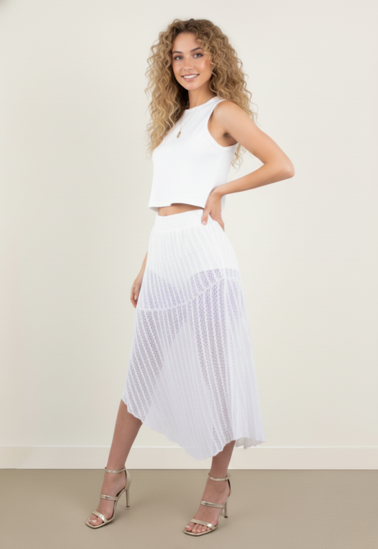 Falda Malla Sicilia Blanco